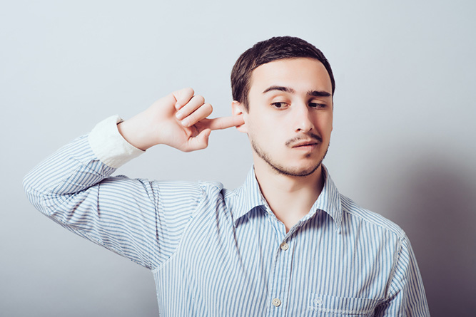 water stuck in ear